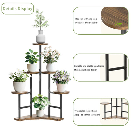 5 Tiered Tall Corner Plant Stand Multiple Potted Flower Holder Organizer Rack for Balcony Garden Planters