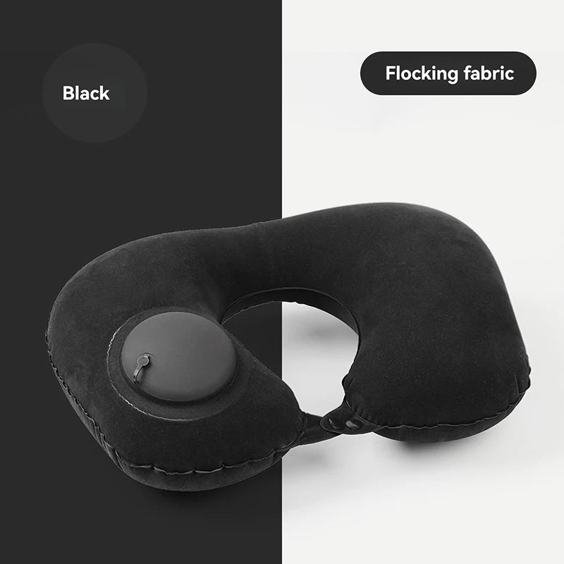 2024 New Inflatable Pillow Travel Portable Neck Protection Pillow Press Inflatable U-shaped Pillow Travel Storage Neck Pillow