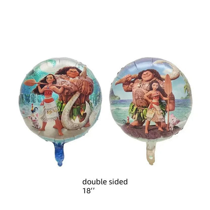 Ocean Adventure Moana Cartoon Balloons Set Baby Shower First 5th Birthday Party Decoration Supplies Shell Conch Globos