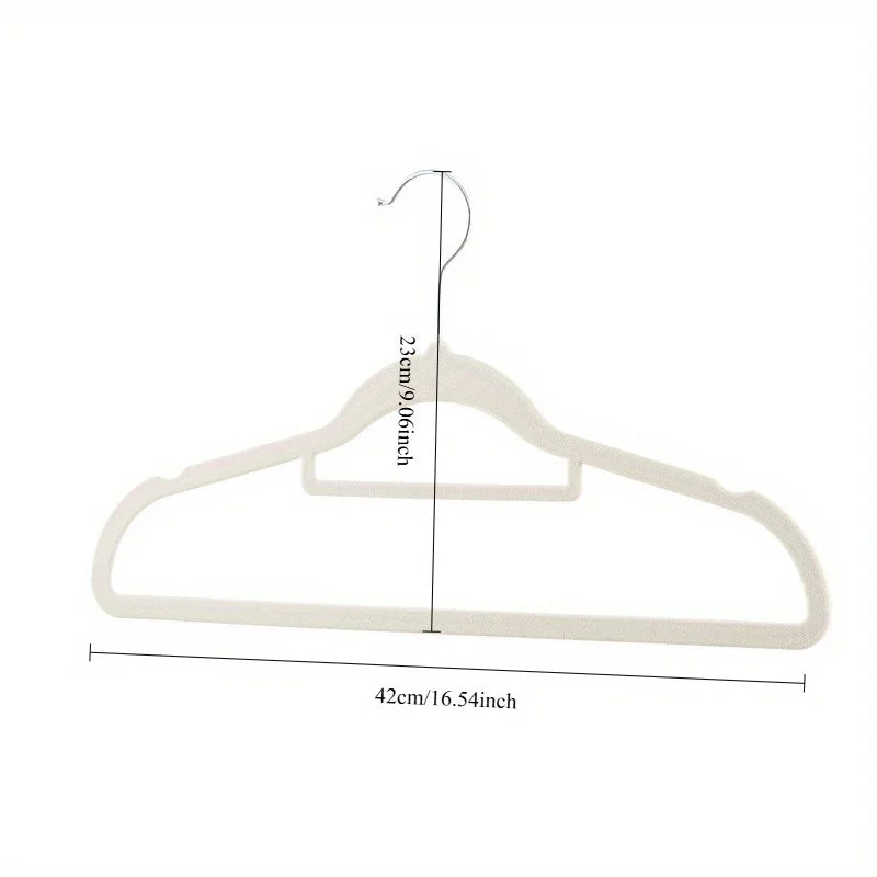 5-pcs Plush clothes hanger for home use, non marking, anti slip, ultra-thin, dry and wet dual-use