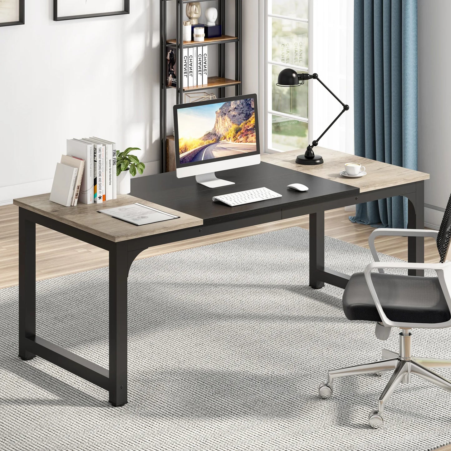 Tribesigns Modern Computer Desk Large Office Desk Computer Table Study Writing Desk Workstation for Home Office