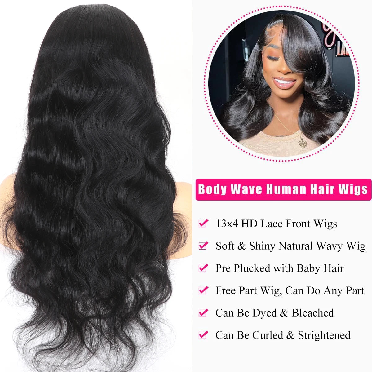 13x6 13x4 360 Full Transparent Lace Front Human Hair Wig 200% Body Wave Lace Frontal Wig Preplucked Lace Front Wigs For Women