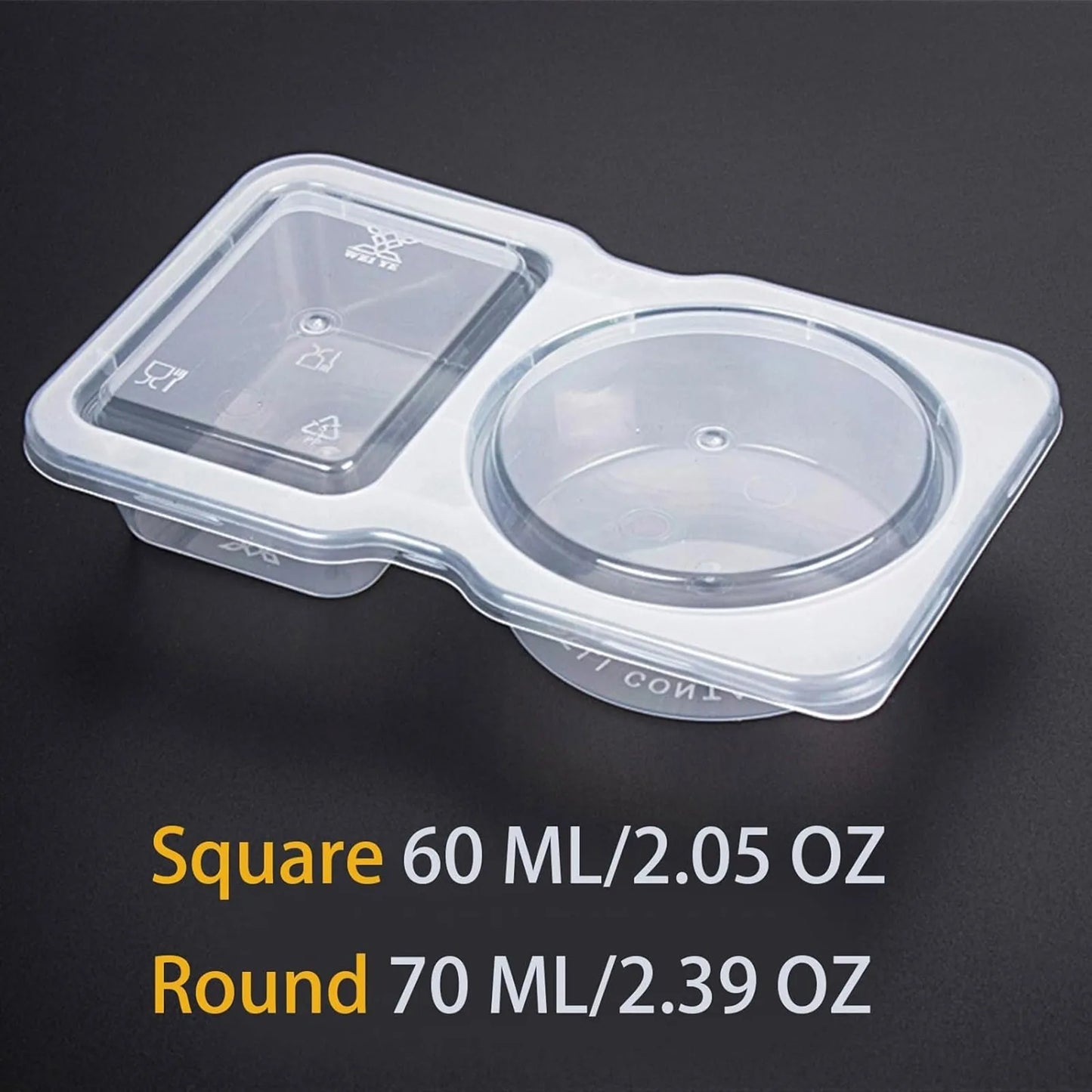 5/15/25/35 Pcs Double Compartment Seasoning Container With Lid Portable Compartment Snack Container For Daily Outdoor Picnic