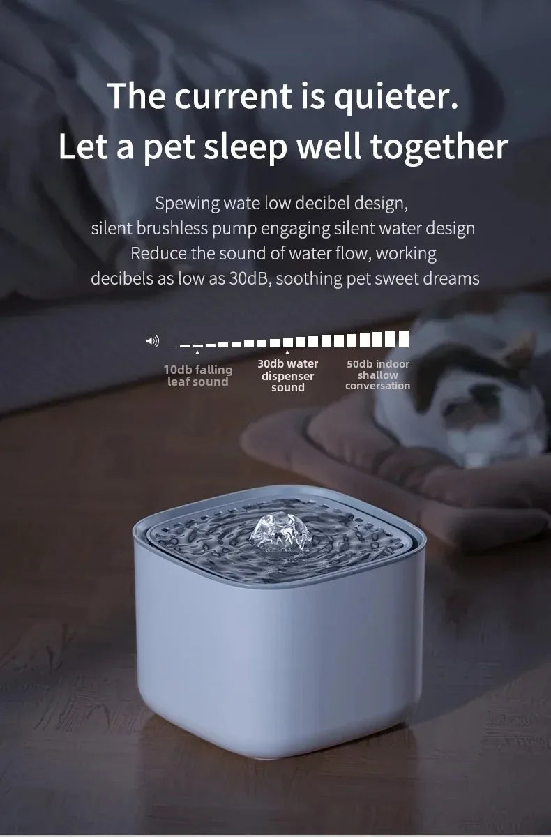 Smart Automatic Pet Drinking Fountain Large Capacity USB Electric Silent Filter Cat Drinking Fountain Cat Drinking Fountain