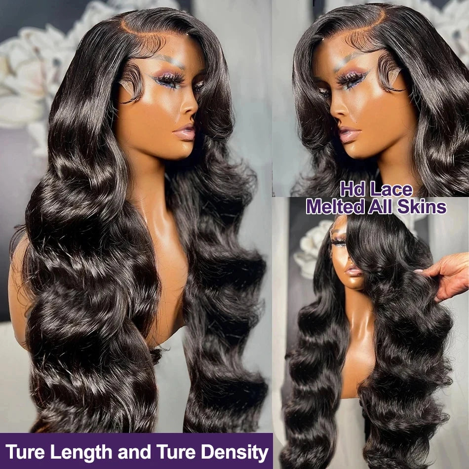 13x4 HD Lace Frontal Body Wave Wigs Human Hair 360 Lace Wig Pre Plucked for Women 13x6 Brazilian Lace Front Wig With Baby Hair