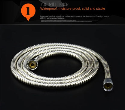 1 / 1.5/2/3/4/5/10 M Shower Pipe Shower Head Water Heater Stainless Steel Hose General Metal Hose  Hose Water Softener