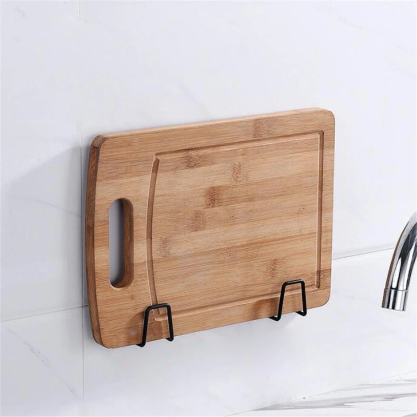 Sleek and Stylish Stainless Steel Wall-Mounted Kitchen Sink Shelf - Convenient Sponge Holders, Drain Drying Rack, and Organizer