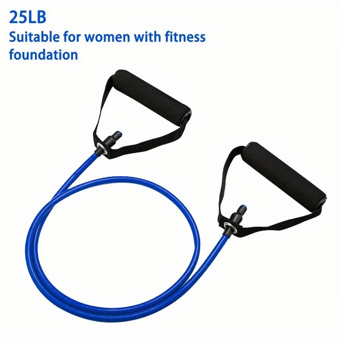 1pc 5 Levels Resistance Bands (suitable Beginner) With Handles Yoga Pull Rope Elastic Fitness Exercise Tube Band For Home Workou