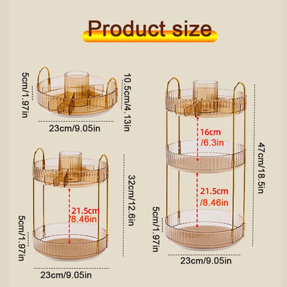 1 Pc cosmetic storage rack, modern round handle cosmetic storage rack made of high-grade and high-quality PET material, and 360