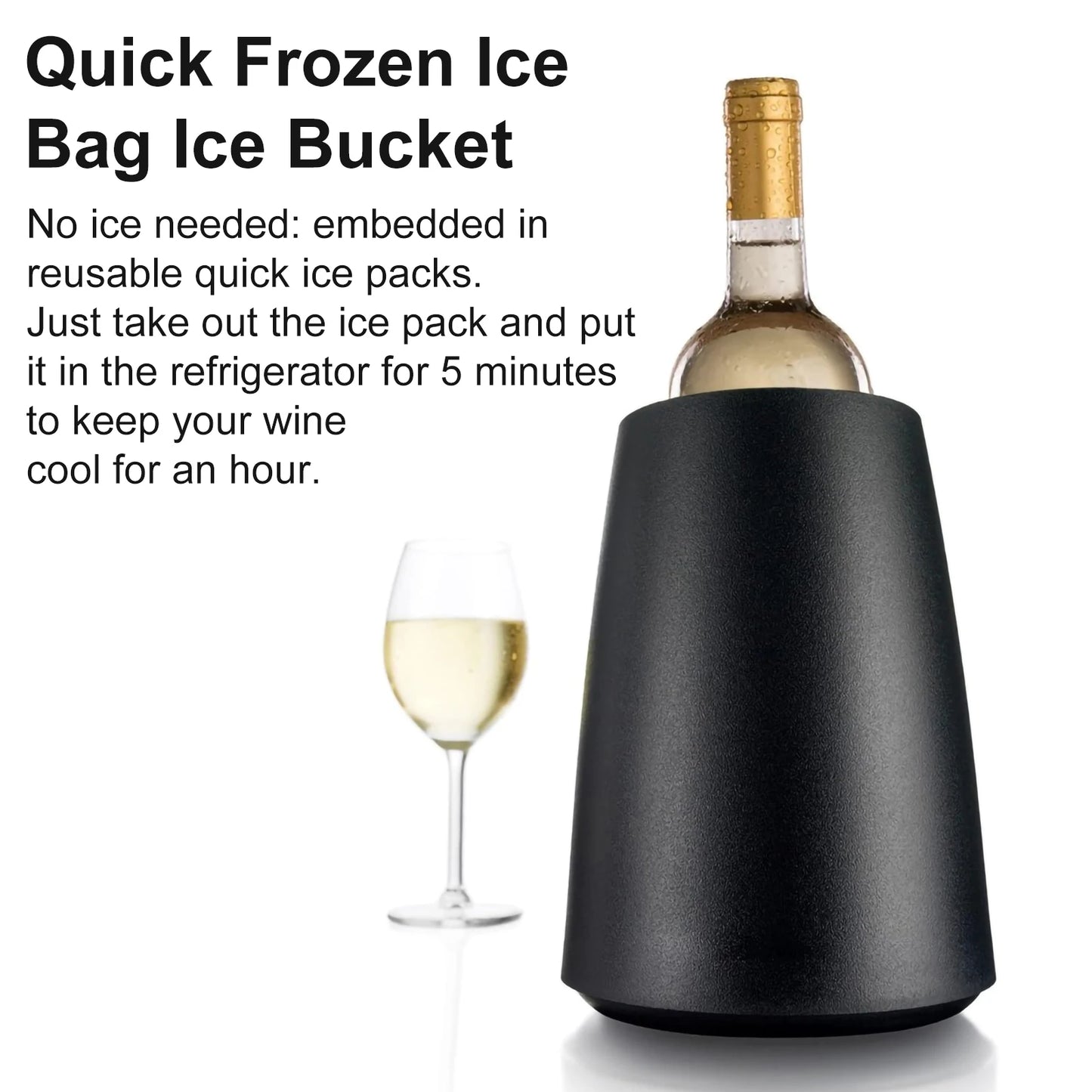 1 Pc Portable Wine Cooler Ice Bucket Wine Bottle Cooler Bags Bar Freezer Ice Bags Fast Cooling Champagne Removable Cooling Jugs