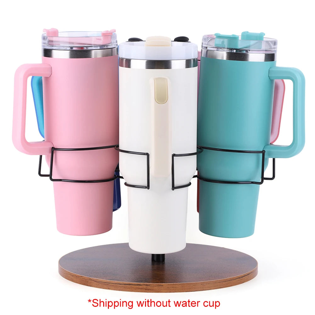 6 Slots Water Bottle Organizer Cup Storage Holder Rotating Bottle Organizer for Stanley 40oz Cup Accessories