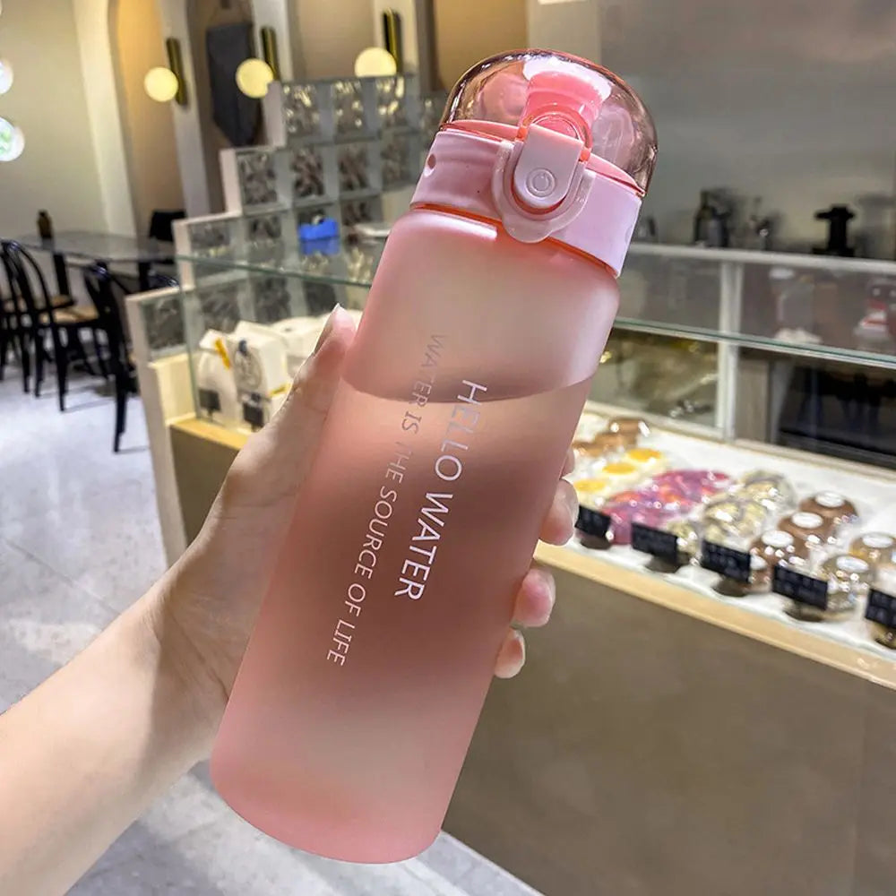 Sports Transparent Water Bottle 780ml Portable Gym Travel Clear Leakproof Drinking Bottle Frosted Bottle