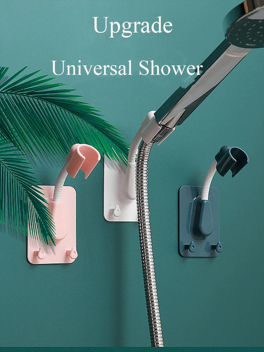 1pc Shower Head Holder Adjustable Self Adhesive Showerhead Bracket Wall Mount Stand SPA Bathroom Universal