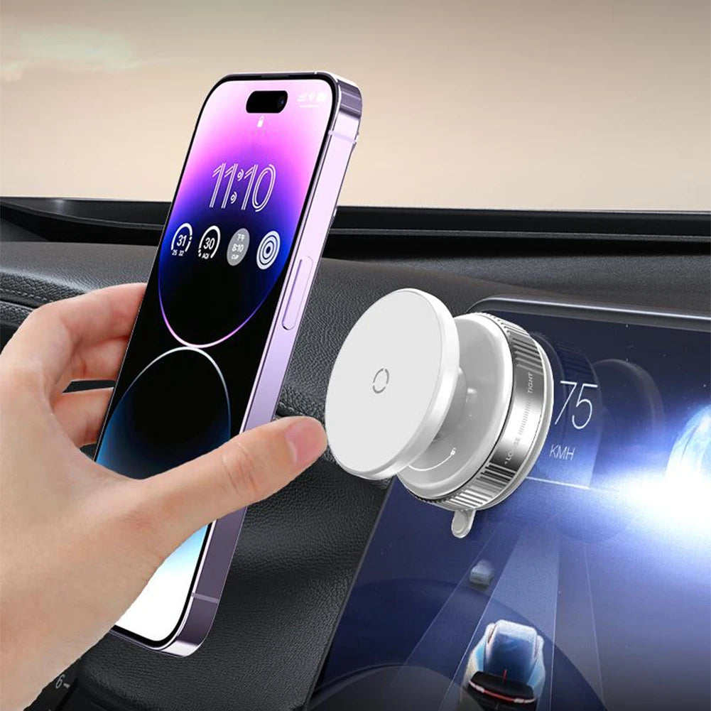 For Magsafe Magnetic Vacuum Car Phone Holder 360 Degree Rotation Car Holder Electric Vacuum Swivel Stand Suction Cup Bracket