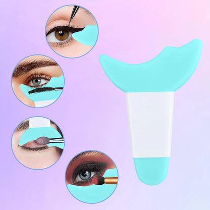 4 Pcs Set Multi Functional Eye Makeup Assistant Combination Silica Gel Paint Eyeliner Eyelash Beauty Tools