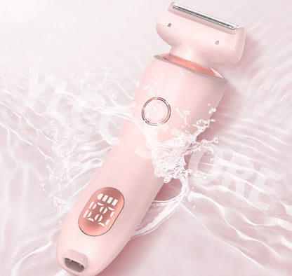 2 in 1 Bikini Trimmer Electric Shaver for Women Waterproof Facial Hair and Leg Hair Remover Body Hair Trimmer for Underarms Legs