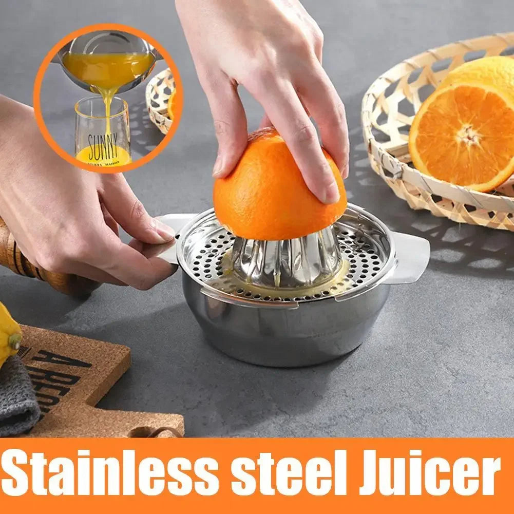 1pc Portable Stainless Steel Lemon Squeezer and Juicer with Bowl Container - Easy to Use and Convenient for Oranges, Lemons