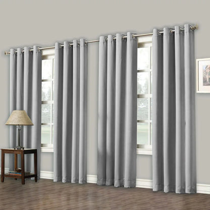 4 Panels Set Grommet Blackout Curtains for Bedroom and Living Room - Thermal Insulated Room Darkening Curtains