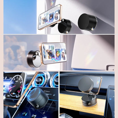 Vacuum Magnetic Suction Cup Folding Swivel Stand Car Mount Bracket For MagSafe Vacuum Swivel Stand iPhone Samsung Phone Holder ﻿