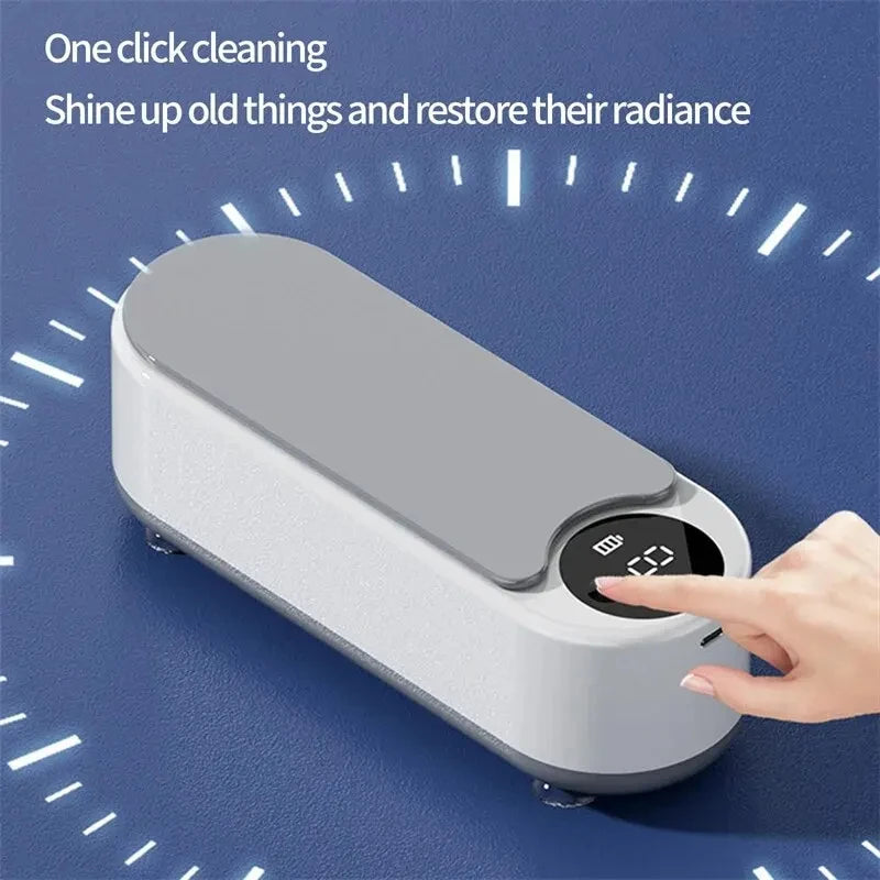 XIAOMI Ultrasonic Cleaner Portable Recharge High Frequency Vibration Digital Display Jewelry Glasses Cleaning Machines Household