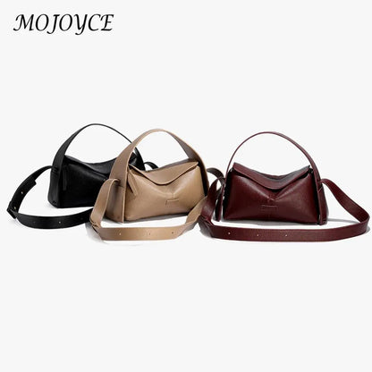 Shoulder Bags for Women PU Leather Horizontal Niche Crossbody Bag Solid Color Fashion Trend Shoulder Bags Commuting Handbag