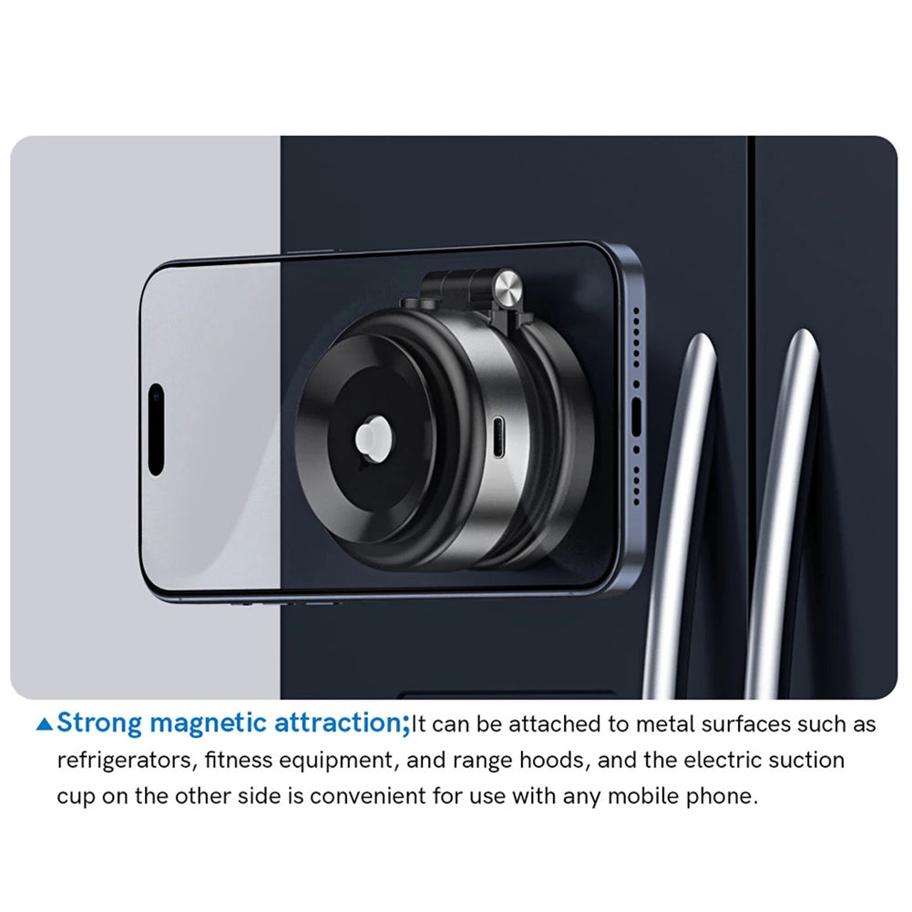 2025 New Vacuum Car Phone Holder For iPhone Samsung Xiaomi Magnetic Suction Cup Phone Mount 360° Adjustable Folding Phone Stand