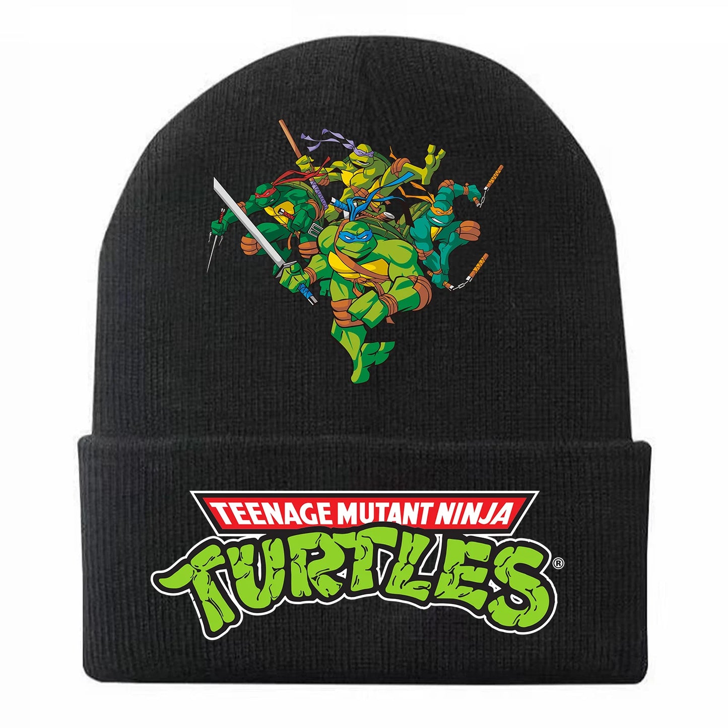 New Fashion Teenage Mutant Ninja Turtles Children's Cap Knitted Caps for Boy Trendy Baby Hat Beanie Anime Print Winter Hats Gift