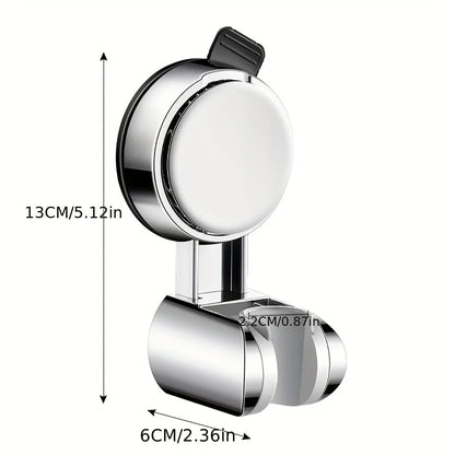 Shower Head Support Mural Douche Suction Cup Holder 360° Adjustable Plating Shower Rail Head Holder Bathroom Wall Mount Bracket