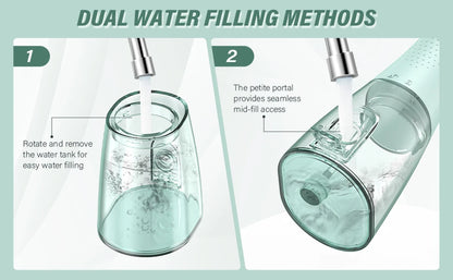 Sejoy Water Dental Flosser Portable Teeth Picks 6 Jets 4 Modes Cordless Oral Irrigator Rechargeable IPX7 Teeth Cleaner