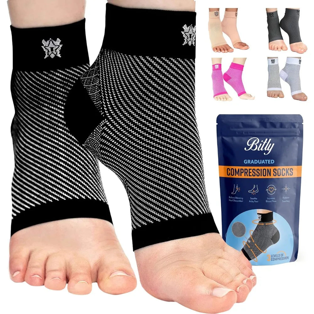 Plantar Fasciitis Socks for Women Men Best Foot Ankle Compression Sleeve Brace for Everyday Use Provides Arch Support Heel Pain