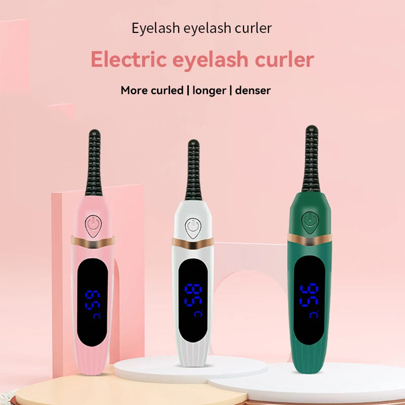 Electric Eyelash Curler Portable Eyelash Curling Device Quick Natural Eyelash Curler Safe Long Lasting Make up Tool 2025