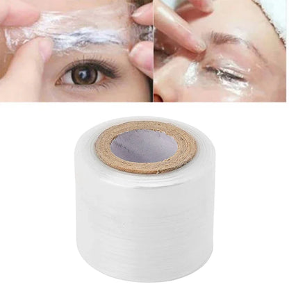 1 Roll Eyebrow Tattooing Clear Plastic Wrap Full Cover Preservative Film for Half Permanent Eyebrow Makeup Tattoo Accessories