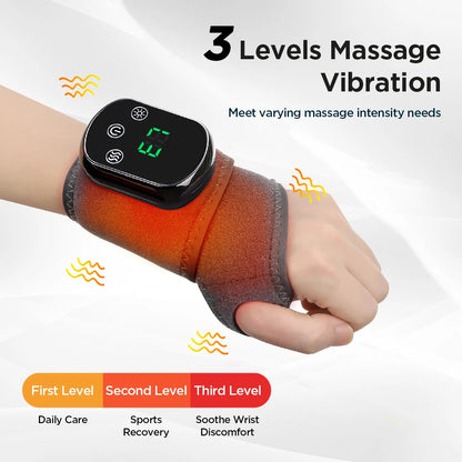 Vibration Wrist / Ankle Massager Infrared Hot Compress Therapy Hand / Foot Massager For Joint Pain Relief Heated Massage Brace