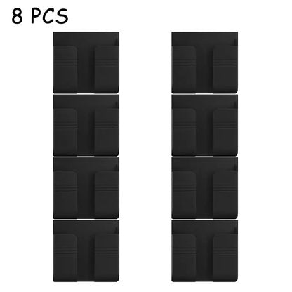 1-4pcs Wall Mounted Storage Box Multifunction Punch Free Organizer TV Remote Control DIY Mobile Phone Plug Charging Holder Stand