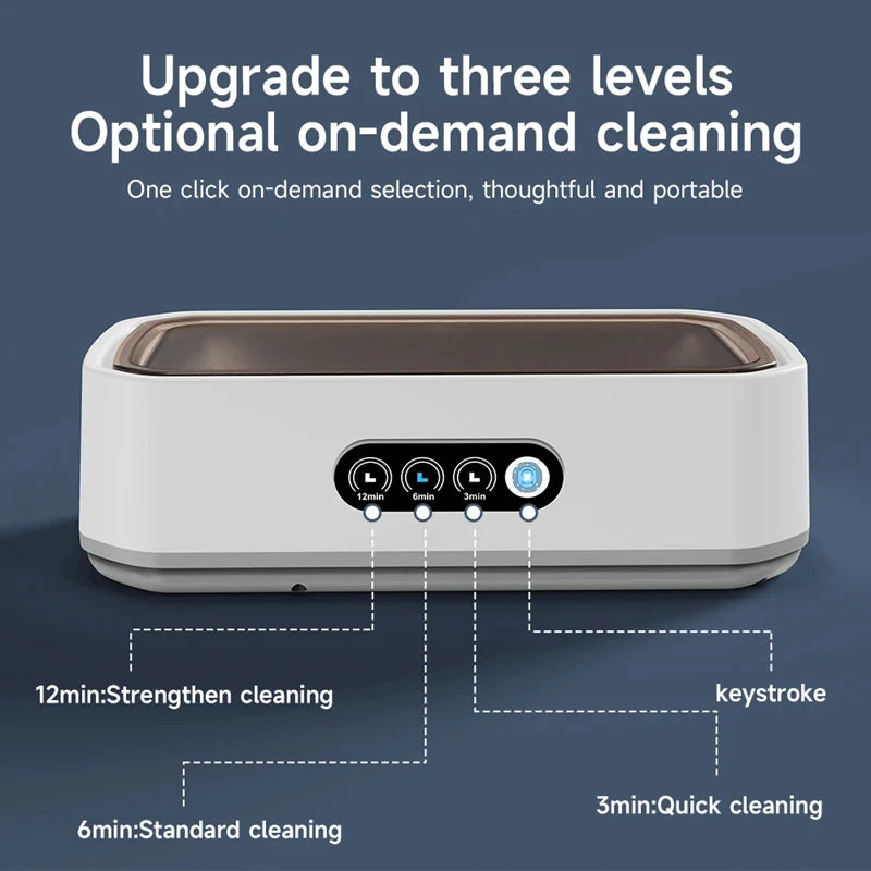 Xiaomi Ultrasonic Cleaner 650ML Adjustable Large Capacity Fast Powerful Jewelry Brace Glasses Jewelry Cleaning Machine Household