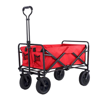 Outdoor foldable camping trolley pulling trolley heavy duty festival trolley beach car garden trolley shopping basket carrier