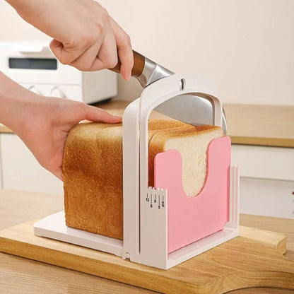 New Foldable Toast Bread Slicer Stand DIY Homemade Bread Toast Loaf Slicing Machine Baking Tool Bread Cutting Guide Tool