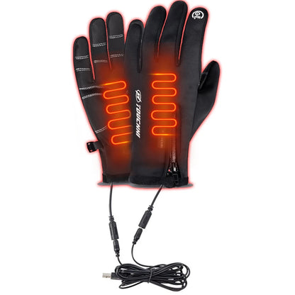 USB Touch Screen Gloves Electric Heated Hand Warmer Anti-Slip Glove for Cycling Running Driving Hiking Walking for Women Men