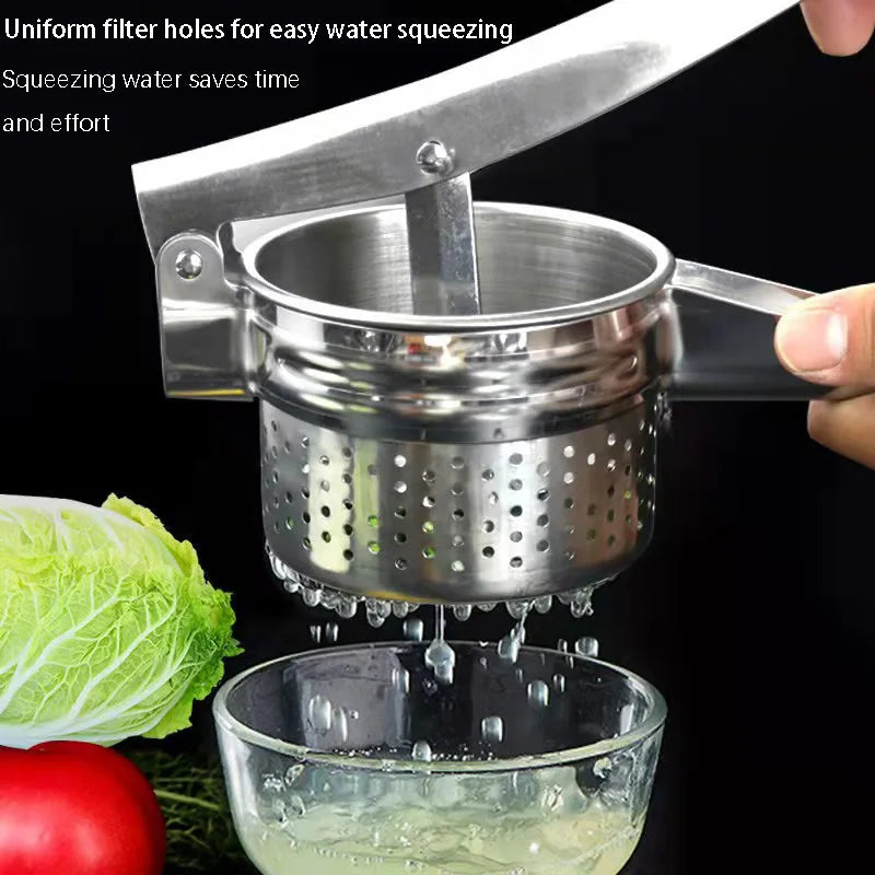 304 Stainless Steel Manual Juicer Lemon Squeezer Household Potato Masher Garlic Squeezer Vegetable Squeezer