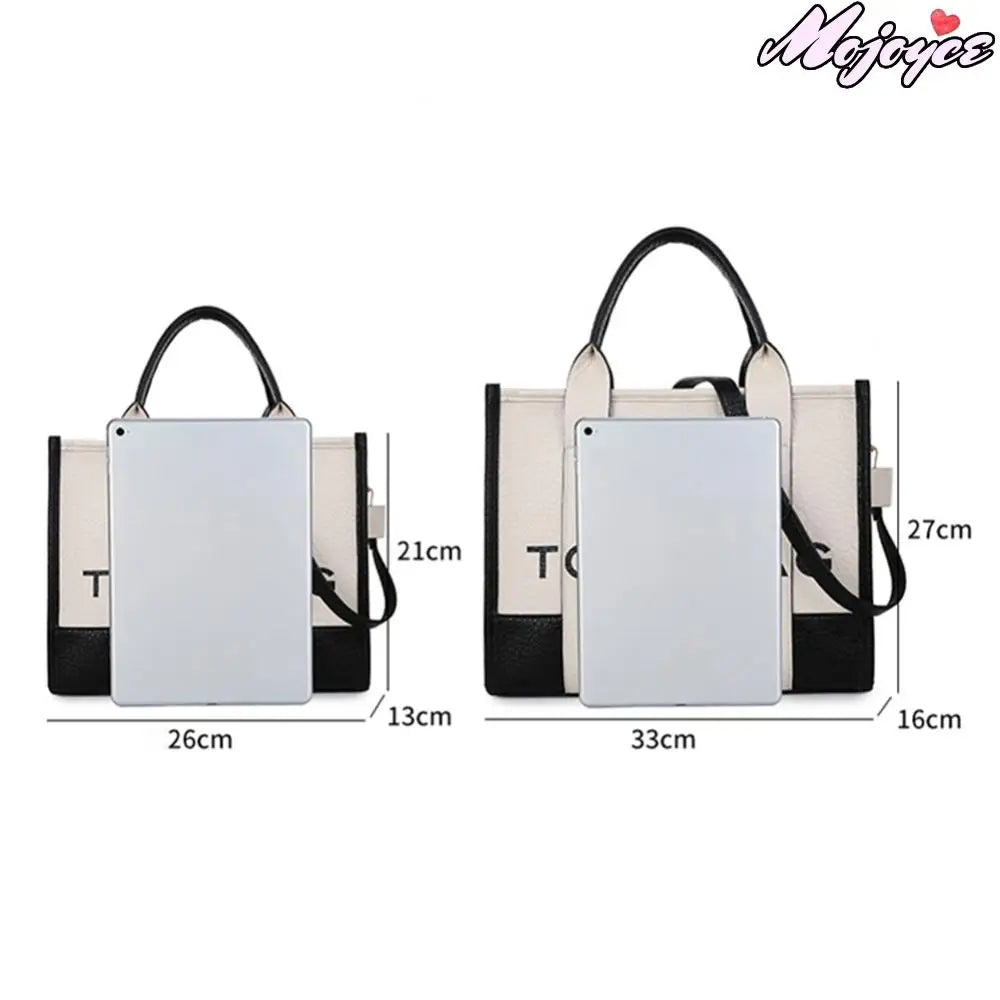 PU Leather Women Handbags Fashion Letter The Tote Bag Large Capacity Commute Bag Adjustable Strap Shoulder Bag New Crossbody Bag