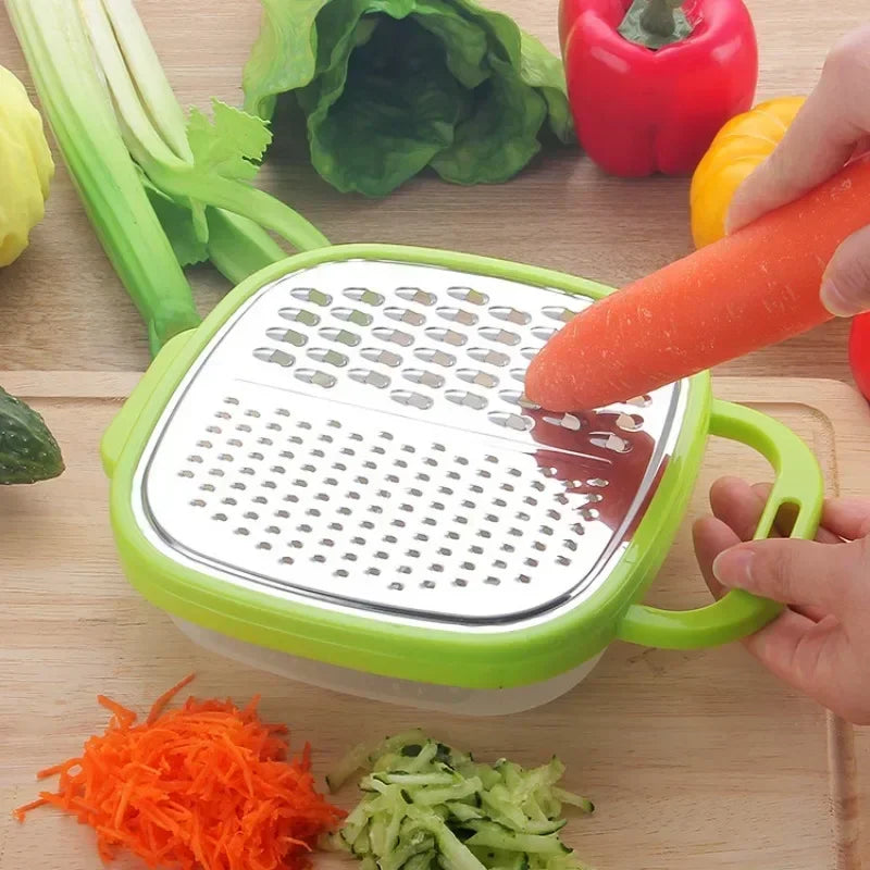 Plastic Manual Vegetable Chopper Slicer Cheese Carrot Shredder 3-in-1 Potato Grater French Fry Cutter Kitchen Fruit Accessories