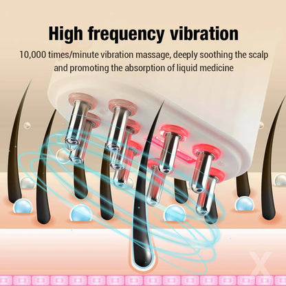 2 in 1 Electric Hair Oil Applicator Scalp Massager Scalp Oil Applicator Head Massager for Hair Growth Fluid Essential Oil Serum