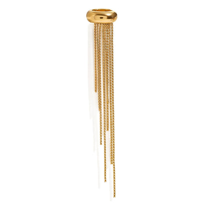 Youthway Trendy Luxury 18K Gold Stainless Steel Tassel Ear Clip For Women Waterproof Anti Allergic Jewelry New Arrival 2024