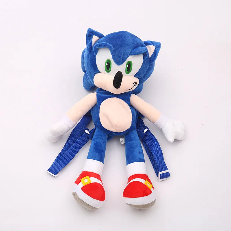 Sonic The Hedgehog Cute Plushes Backpacks Cartoon Fashion 3D Mini Women's Backpack Large Capacity Children's Kawaii Schoolbag