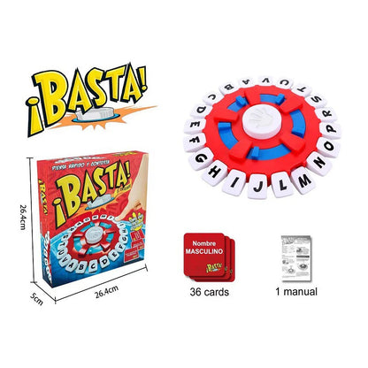 New Children's Educational Table Game English Spanish Tapple Crazy Alphabet Game Parent-Child Interactive Turntable Family Game