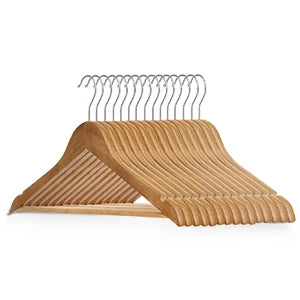 20/30Pcs Wood Coat Hangers Non-Slip Design Clothing Hanging Rack Trousers Skirt Drying Hangers Coats Jackets Clothes Display