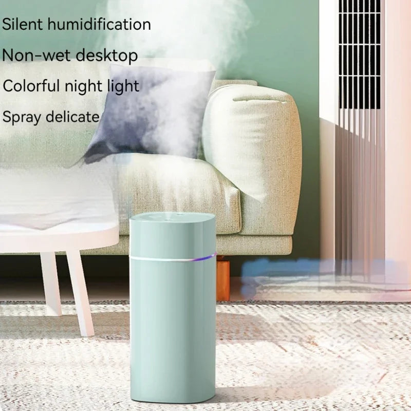 Xiaomi USB Air Humidifier 600ml With Dual Spout Essential Oil Diffuser Cool Mist Maker Silent Night Light For Home Car Office