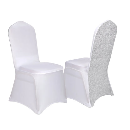 Polyester FOLDING CHAIR COVERS, Wedding Banquet Decor, White and Pink, 10 PCs, 50 PCs, 100PCs