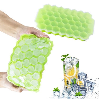 4/2/1PCS Silicone Ice Cube Mold 148 Cube Large-capacity Ice Trays Food Grade Ice Maker BPA Free Reusable Ice Maker with Lids