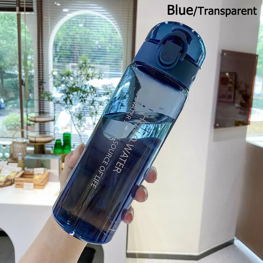 Sports Transparent Water Bottle 780ml Portable Gym Travel Clear Leakproof Drinking Bottle Frosted Bottle